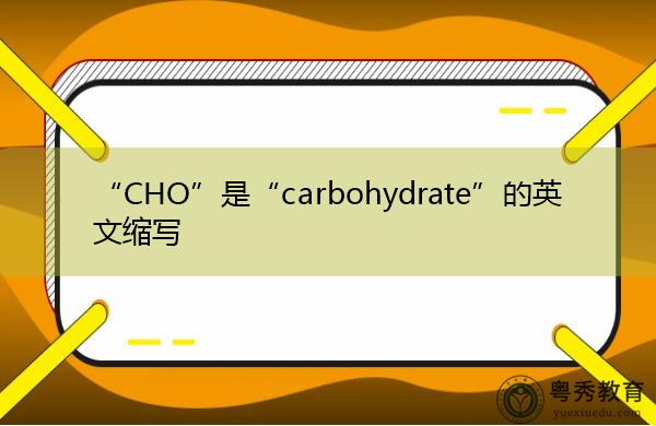 carbohydrate是什么中文意思