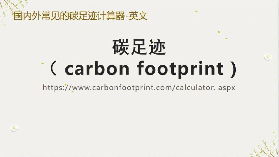 carbonfootprint英文解释